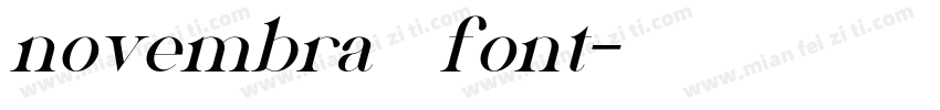 novembra 色日服font字体转换